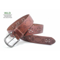 Fashion Embossing Perf Basic Ceinture en cuir véritable véritable Lky1168